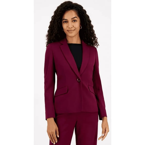 Kasper SHIRAZ Women's Notch Lapel One Button Blazer, US Medium