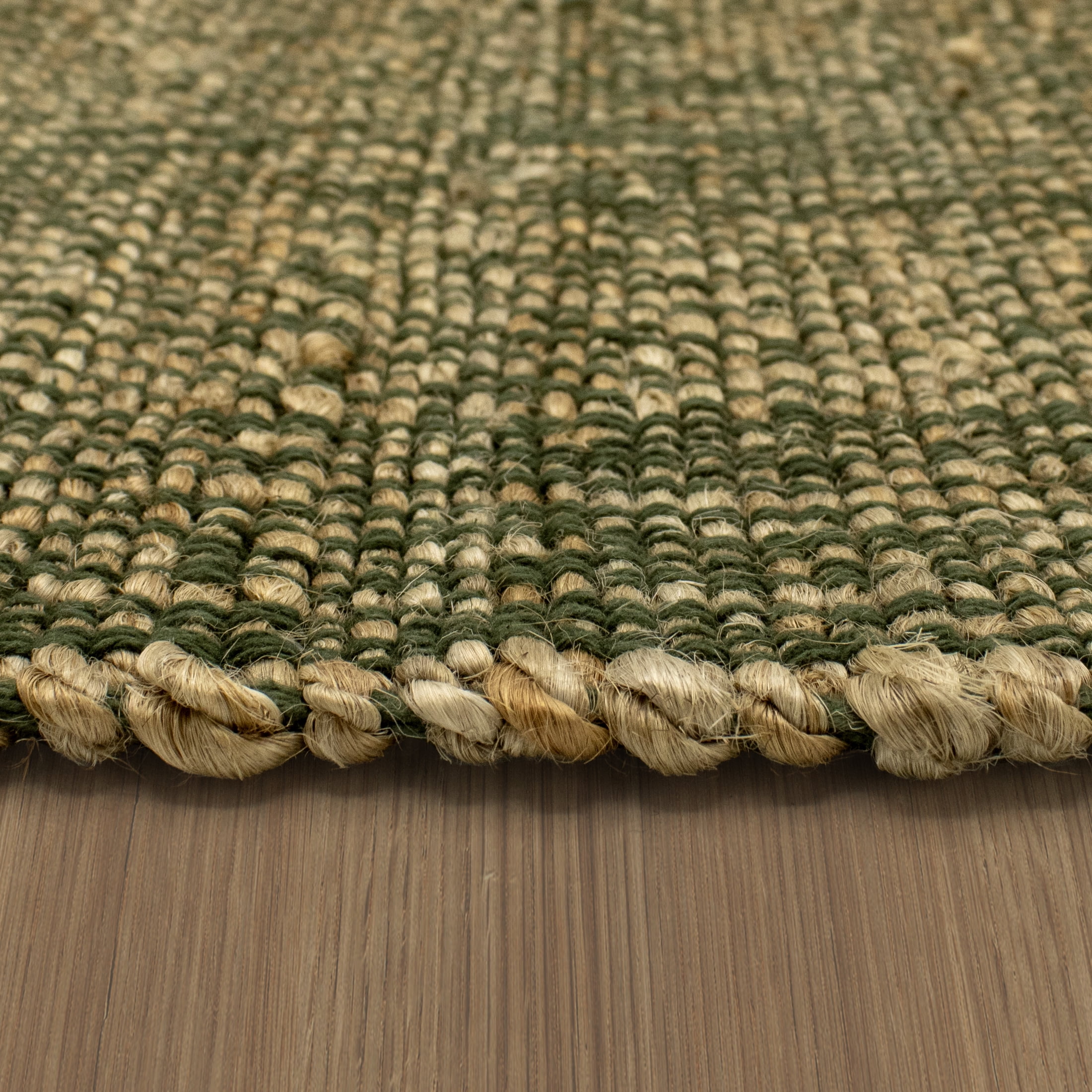Better Homes & Gardens Jordan Jute Table Runner, Natural, Green, 14"W x 90"L