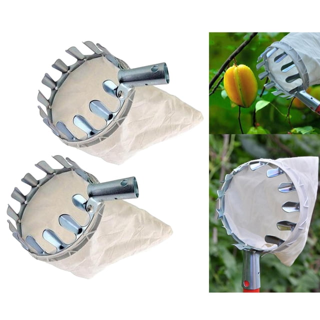 Cabeza de Recolector de Frutas Cesta de Bolsa Elástica Herramientas de Recolección de Frutas 16 Cm 14 Cm Baoblaze cesta recolectora de frutas