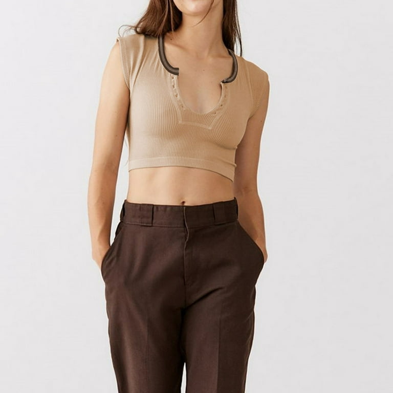 Go For Gold Seamless Top In Brown