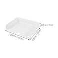 thumbnail image 2 of FONDOTIN 4Pcs Clear Acrylic Tray Desk Paper Holder White Minimalist Design For Classroom, 2 of 8