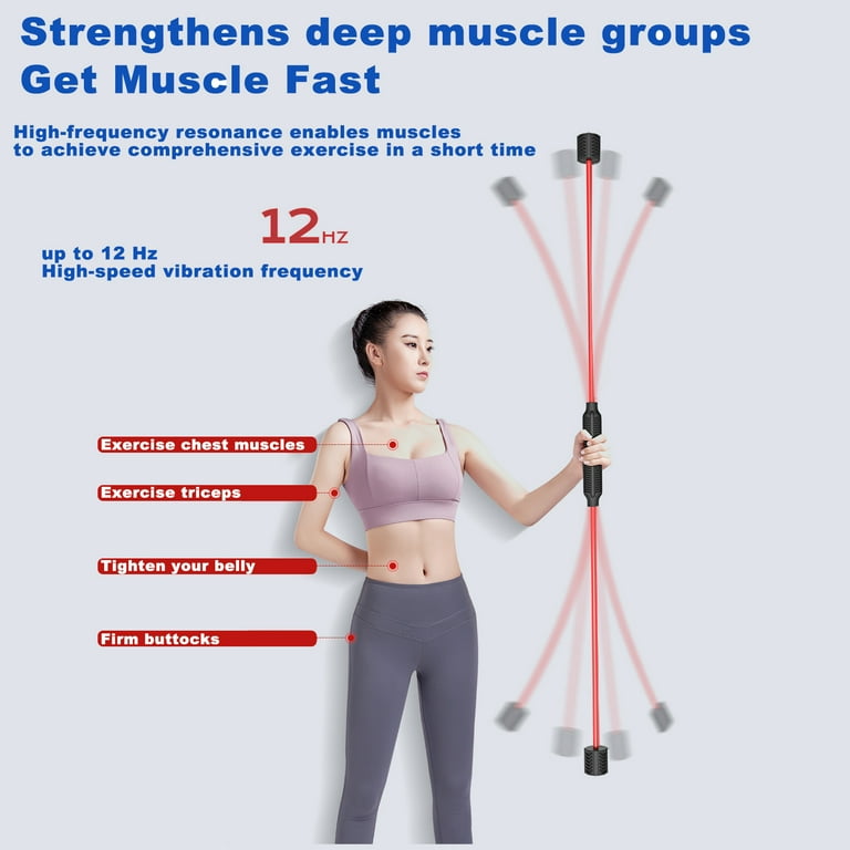 Barre d'exercice Vibrante Swingstick Flex Bar Barre de remise en forme  multifonctionnelle Équipement de remise en forme Barre de musculation  Élastique