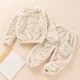 thumbnail image 2 of Gibobby Conjunto niña Conjunto de ropa de 2 piezas para niños y niñas de invierno de forro polar de color sólido de manga larga(Beige, 18-24 Meses), 2 of 3