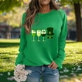 thumbnail image 2 of Posijego Womens Clover Sweatshirt St Patrick's Day Lightweight Long Sleeve Pullover Spring Sweatshirts for Women, 2 of 5