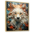 thumbnail image 2 of Designart "Enigmatic Wolf Depiction" Animals Wolf Floater Framed Wall Art Living Room, 2 of 5