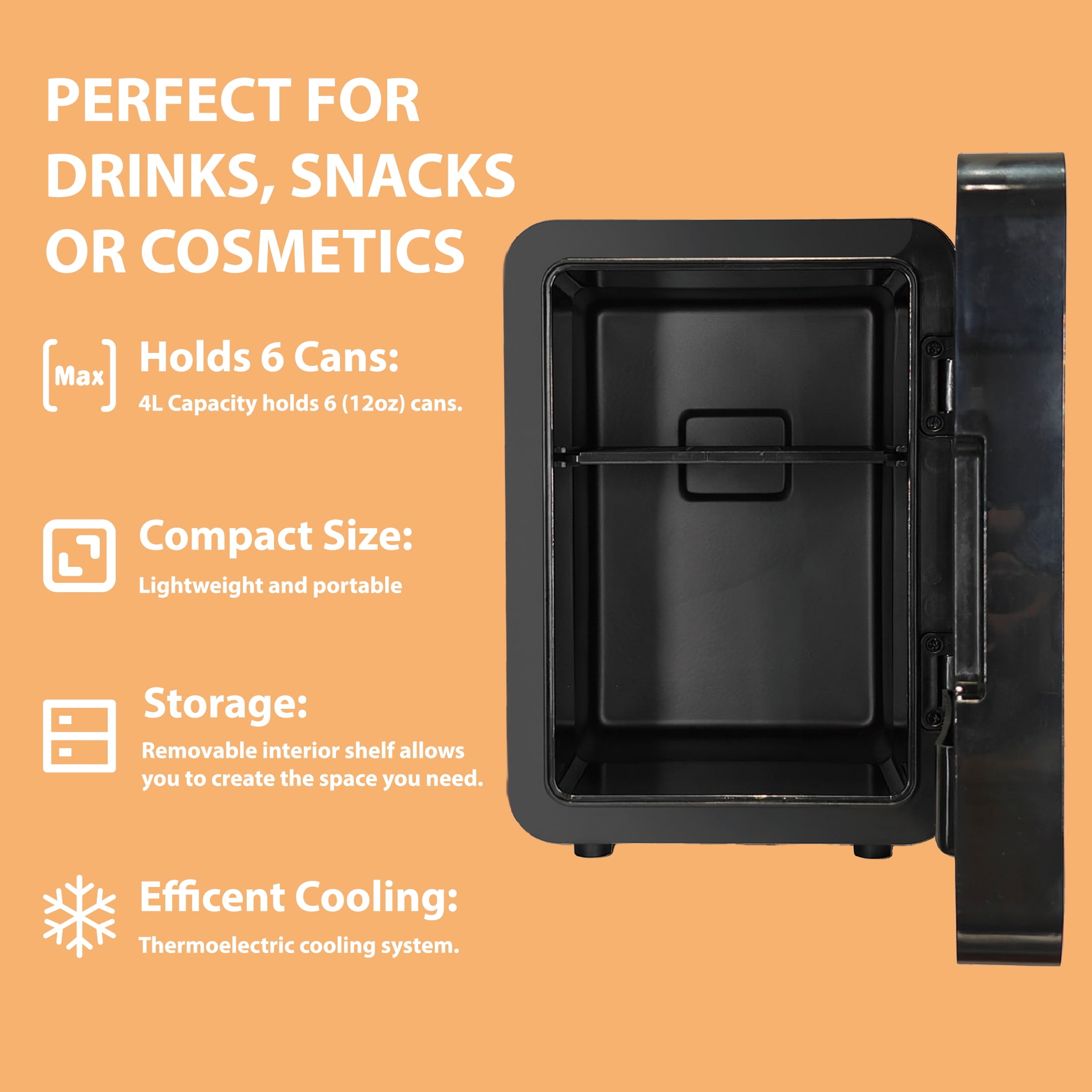 Fortnite 4L 6-Can Lenticular Portable Mini Fridge, Blue
