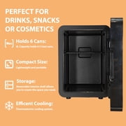 Pepsi 4L 6-Can Lenticular Portable Mini Fridge, Black