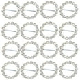 thumbnail image 2 of 16 Pieces Round Shape Rhinestone Ribbon Buckles Sliders for Wedding Invitation Party Favor 14mm, 2 of 9