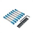 thumbnail image 2 of Metal Servo Link Linkage de enlace ajustable RC 1:10 Actualización de rastreadores Reemplazo de suministros de piezas de repuesto para WLTOYS 104001 Paquete azul de 7 Inevent FN009881-05, 2 of 7