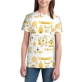 thumbnail image 3 of Wukai Farm Bee Cute Honey Youth Unisex Short Sleeve T-Shirt for Boys, Girls, Teens, and Kids-Small, 3 of 7
