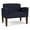Open House Navy, variant on Belmont Lounge Reception Waiting Bariatric Chair / Walnut Wood Legs / Light Gray