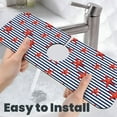 thumbnail image 6 of Kdxio Starfish Navy Blue Stripe Pattern Non-Slip Diatom Mud Faucet Drain Pad,Self Absorbent Mat for Kitchen Sink for Variety Kitchen & Bathroom Countertops, 6 of 7