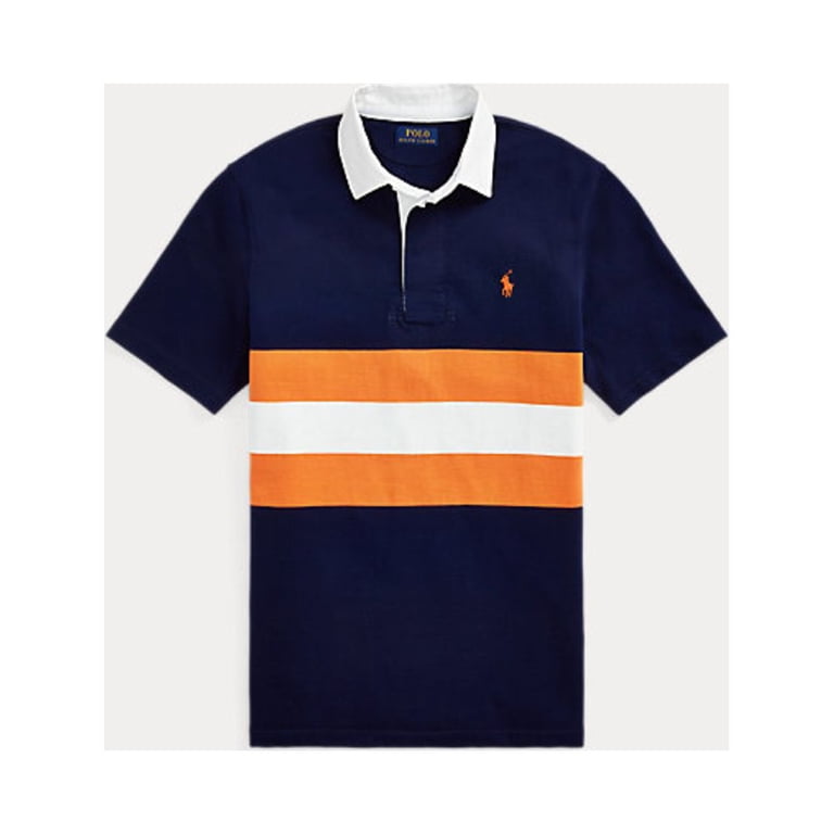 $125 Polo Ralph Lauren Mens Classic Fit Striped Jersey Rugby Shirt