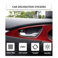 thumbnail image 3 of Abs Red Carbon Fiber Interior Door Handle Cover Trim Panel Decor Sticker For 10th Gen 2016 2017 201, 3 of 5