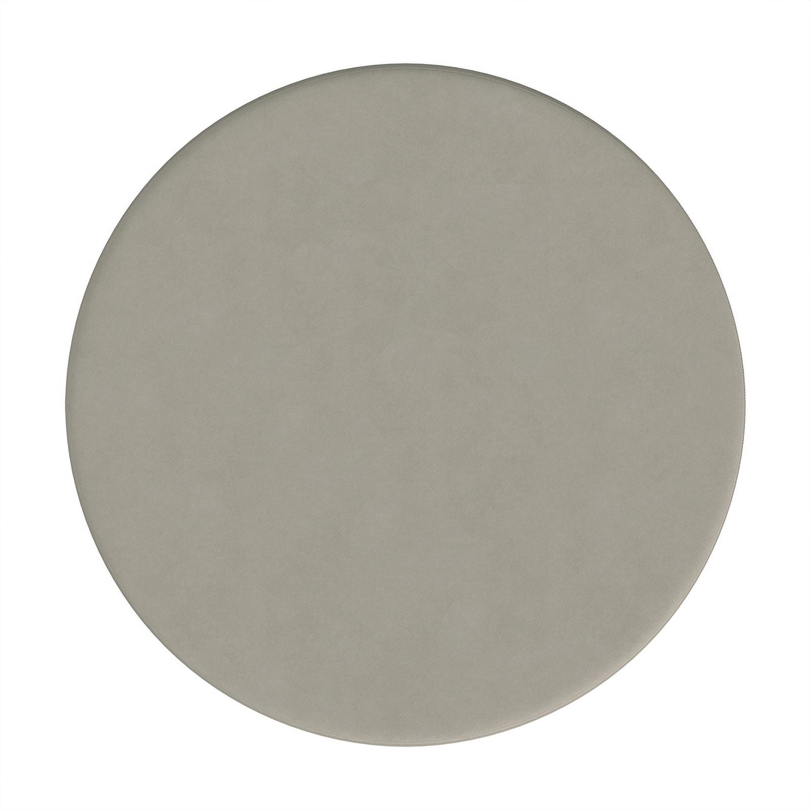 HomePop Round Storage Ottoman, Fawn Velvet