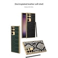 thumbnail image 2 of case for Samsung Galaxy S23 Ultra Case Electroplated Leather Soft Shell [Lens Protection] Samsung S23 Ultra Case Slim TPU Cover & Support Wireless Charging for Galaxy S23 Ultra, Purple, 2 of 8