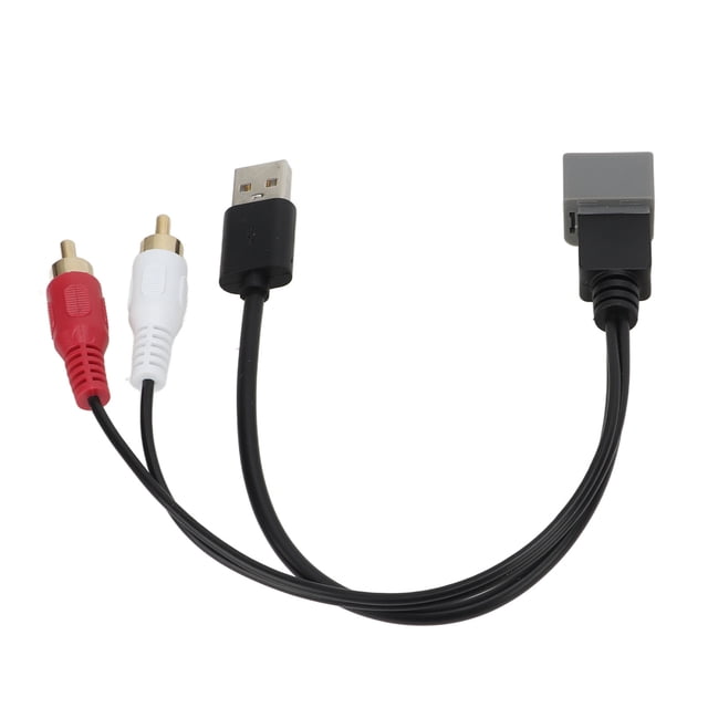 Puerto USBRCA macho, adaptador de cable de audio y video AV USB 2 RCA de 8 pines, cable USBRCA compacto y liviano
