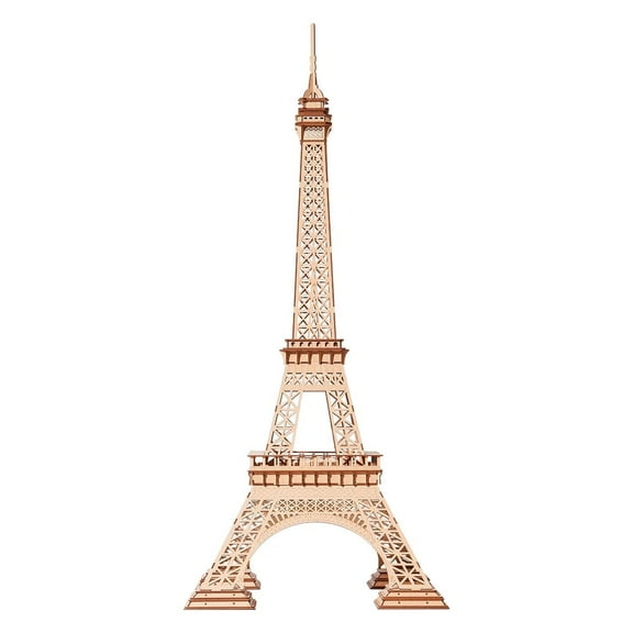 Robotime Eiffel Tower Plus 3D Wooden Puzzle Building Model Kits Gift for Teens Adult