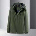 thumbnail image 2 of Winter fleece-lined jacket men‘s fleece-lined thickened outdoor mountaineering suit middle-aged and elderly jacket windproof waterproof mountaineering suit, 2 of 7