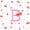 White Pink B, variant on Feelyou Cherry Letter T Full Size Sheets for Girls, Fruit Bow Bed Sheets for Bedroom, Pink, 4pcs