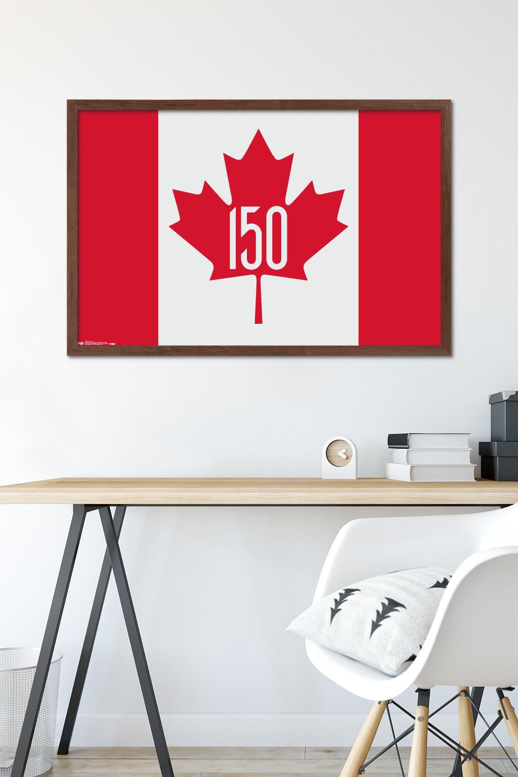 Canada - 150th Anniversary Wall Poster, 22.375" x 34" Framed