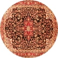 thumbnail image 1 of Ahgly Company Indoor Round Medallion Orange Traditional Area Rugs, 4' Round, 1 of 1