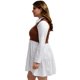 thumbnail image 2 of Vestido de popelina con vinipiel Roman Fashion modelo 3732 Cafe Tall Extra Curvy 42, 2 of 6