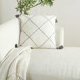 thumbnail image 4 of Nourison Life Styles Braided Stripe Tasse Grey Decorative Throw Pillow , 20"X20", 4 of 5