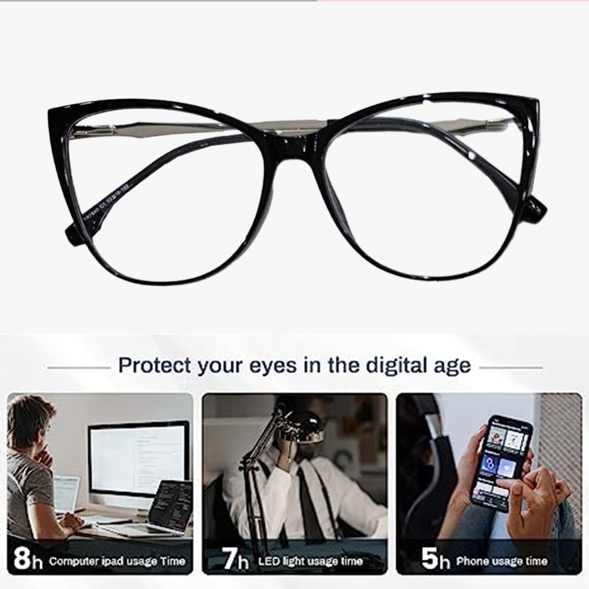 Lunettes Bloquant la Lumière Bleue, Lunettes Ordinateur/tv, Anti