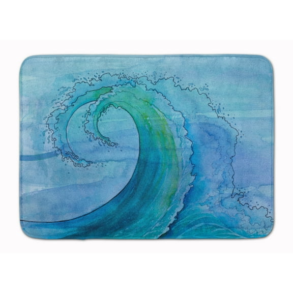 Abstract Wave Machine Washable Memory Foam Mat