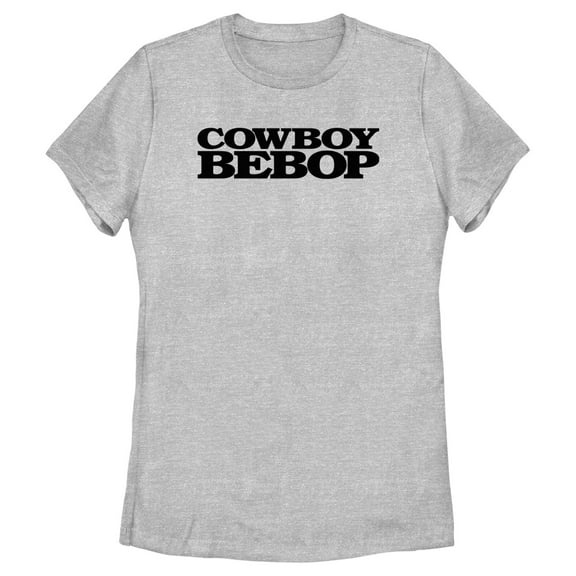 Women's Cowboy Bebop Black Logo Graphic Tee Athletic Heather X Large