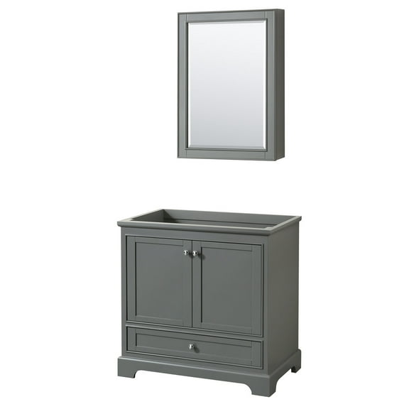Wyndham Collection Wcs202036scxsxxmed Deborah 35-1/4" Free Standing Single Wood Vanity