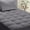 Light Grey, variant on NTGFU Thick Mattress Topper, Quilted Fluffy Soft Mattress Pad Cover Protector with Deep Pocket,Cooling Breathable Pillow Top Mattress Topper Overfilled with Down Alternative - Black-Queen(60*80")