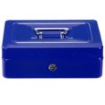 thumbnail image 4 of Caja de efectivo de seguridad con cerradura 2 Llaves y bandeja 5 compartimientos de ahorro portátil de metal para cajón de caja fuerte con asa Alcancía ARCOSHOP KISHNELL Azul KISHNELL ARCOSHOP CASH BOX, 4 of 5
