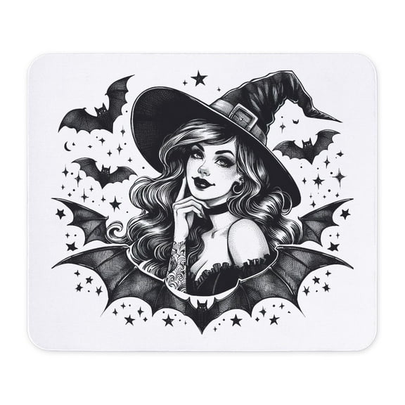CafePress - Batty Witch - Non-slip Rubber Mousepad, Gaming Mouse Pad