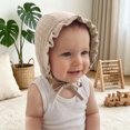 thumbnail image 2 of TFEOQRY Toddler Baby Bonnet Hat Ruffled Edge Breathable Cotton Adjustable Strap UV Protection Summer Sun Hat, 2 of 6