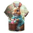 thumbnail image 3 of VBTAPA Big and Tall Hawaiian Shirt for Men Easter Shirts Short Sleeve Lapel Button Down Hawaiian Shirt Big Sales Today Multicolor M, 3 of 6