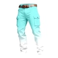 thumbnail image 4 of CONZONE Kids Boys Cargo Pants Outdoor Hiking Pants For Child Elastic Waist Gradient Color Wide Leg Jogger Trousers With Pockets, 4 of 4
