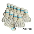 thumbnail image 2 of Rioff Badminton Duck Feather Shuttlecock | White , Pack Of 10 , Suitable For Beginners | Durable And All Weather Proof, 2 of 3