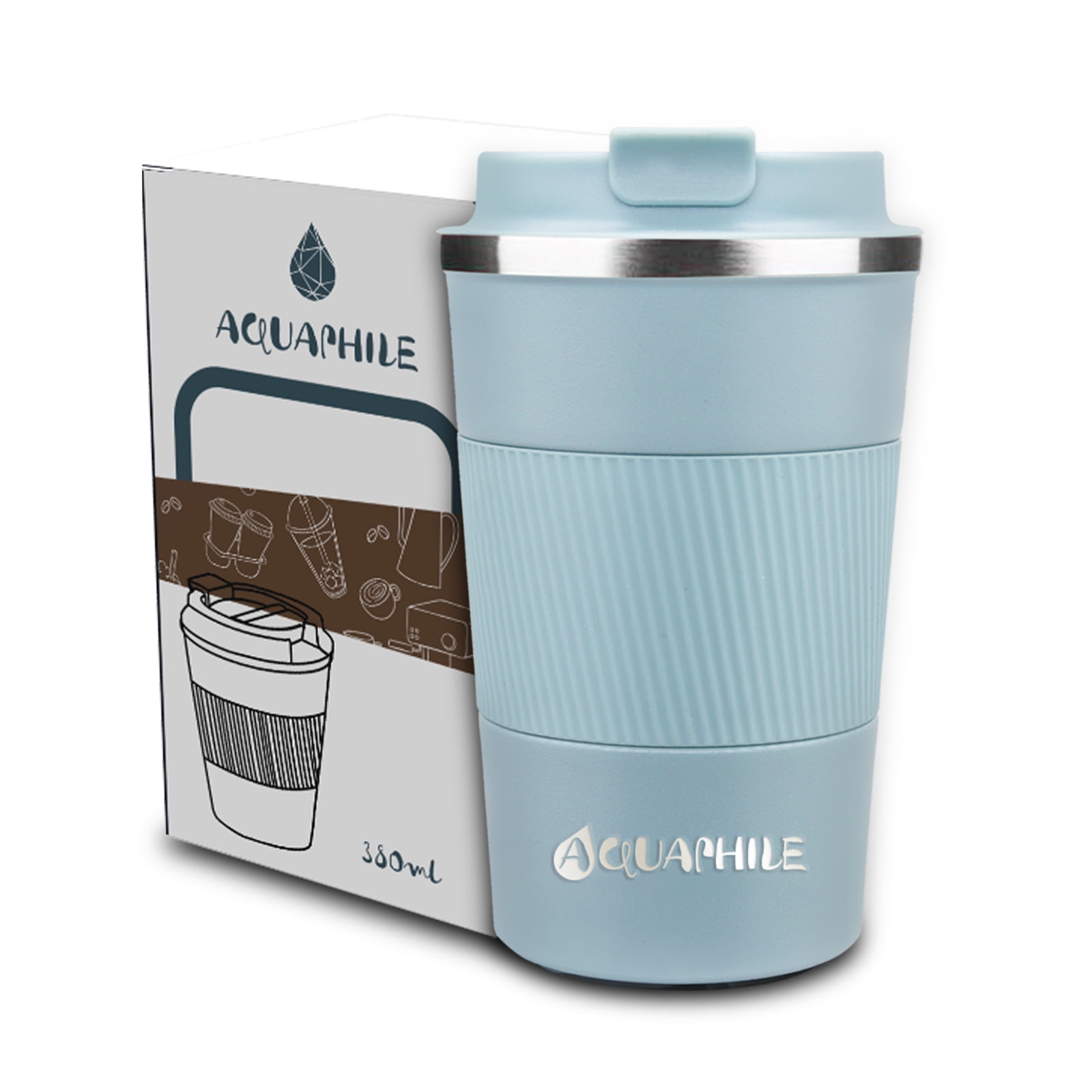 Aquaphile Vacuum Insulated Coffee Travel Mug Double Walled Reusable