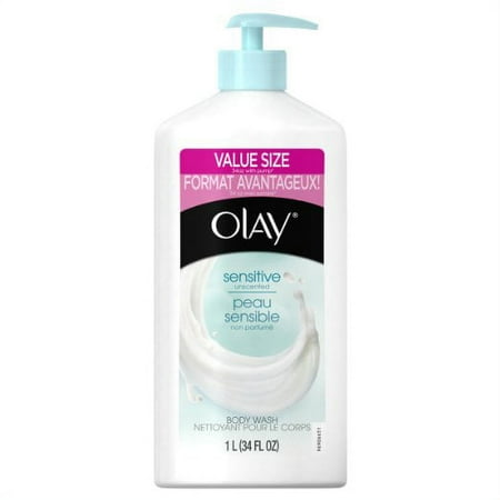 Olay Ultra Moisture Sensitive Unscented Body Wash, 34oz, [Pack of 2]