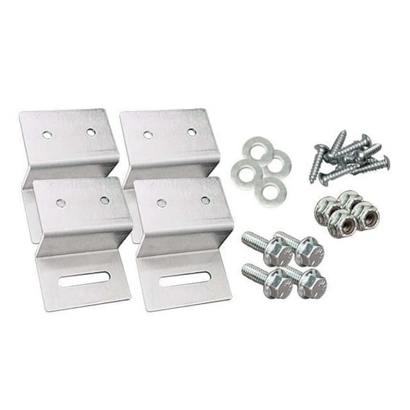 Go Power Kit de Montage de Panneau Solaire GP-MH-4-KB Supporte les Séries OVERLANDER/RETREAT/ECO et Kit d'Expansion Panneaux Solaires; avec Supports en Z/2 Fiches d'Expansion/matériel de Montage