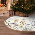 thumbnail image 5 of Lukts Watercolor Floral Print Color Life Christmas Tree Skirt, Winter Holiday Tree Mat Decoration ,Can be Used as A Shawl-48", 5 of 6