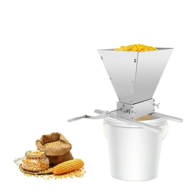 Grain Mill Grinder, Manual Malt Mill er, Versatile Grain Grinder Large 1.06Gal Hopper ,Easy to Operate
