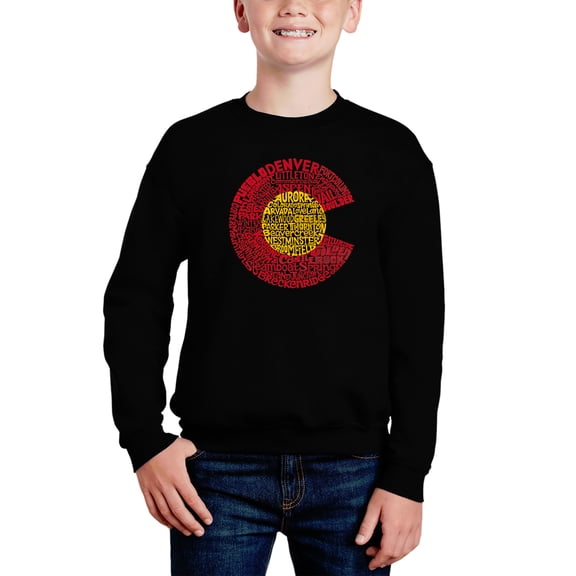 Colorado - Boy's Word Art Crewneck Sweatshirt