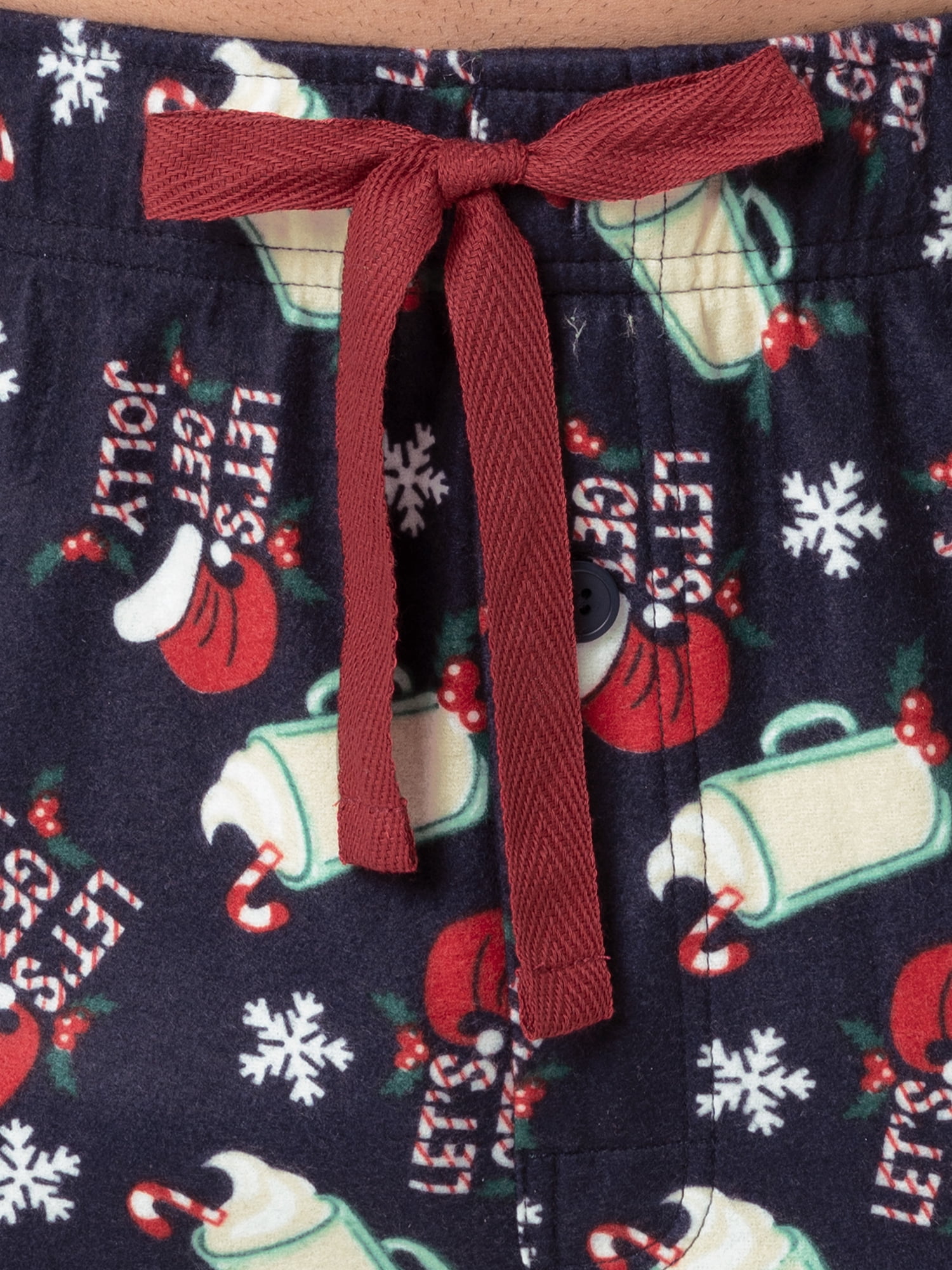 Fruit of the Loom Men's Holiday and Plaid Print Soft Microfleece Pajama Pant 2-Pack Bundle