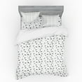 thumbnail image 2 of Ambesonne Abstract Bedding Set 3 Pcs, Watercolor Paint Blots, Twin XL, Blue Grey Charcoal Grey, 2 of 3