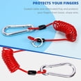 thumbnail image 4 of shiyou-Glarks 4FT Breakaway Trailer Cable Trailer Brake Cable Stainless Steel Spring Towing Coiled Wire Safety Cables Strap Ground Clip for RV Towing Trailer Emergency, 4 of 4