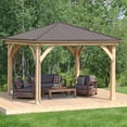 thumbnail image 2 of Beige Rain Gutter Kit For The Yardistry 12' x 12' Meridian Gazebo, 2 of 5