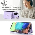 thumbnail image 6 of Mantto Crossbody Wallet Women Case for Samsung A51 5G, [RFID Blocking] CRedit Card Holder Phone Case with Strap Leather Purse with Lanyard Magnetic Flip Cover Girl for Samsung Galaxy A51 5G, Purple, 6 of 10